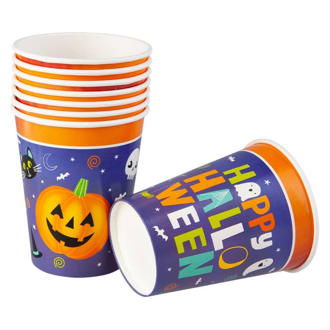 Festa Halloween Bambini bicchieri di carta soggetti Halloween (8 pz)